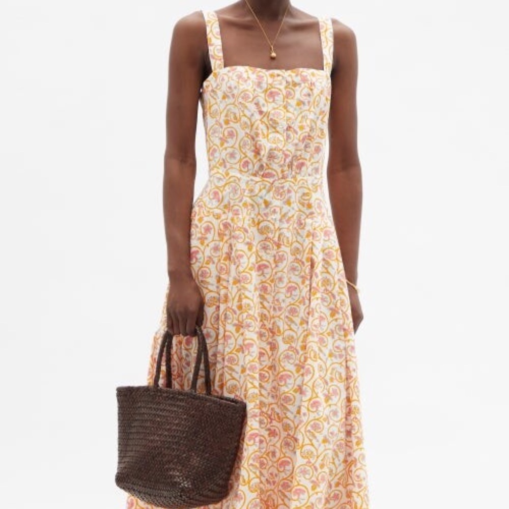 THIERRY COLSON Rossana floral-print cotton-poplin maxi dress